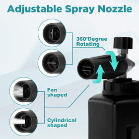 PWACCS foam cannon 1.5-liter capacity supports longer cleaning sessions