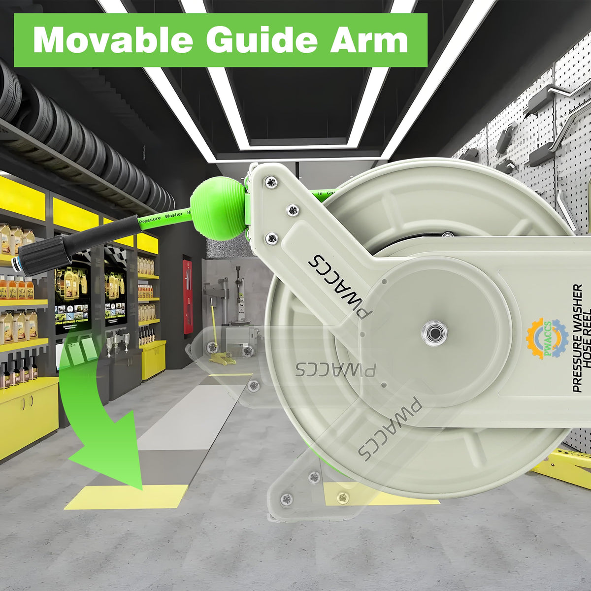 PWACCS auto rewind mechanism delivers smooth retraction after use