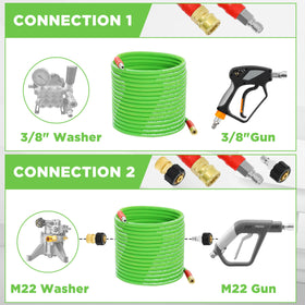 PWACCS 3/8 ID hose delivers high flow for stronger cleaning