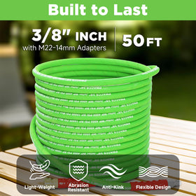 PWACCS 50 ft hose with quick-connect system for fast, leak-free attachments