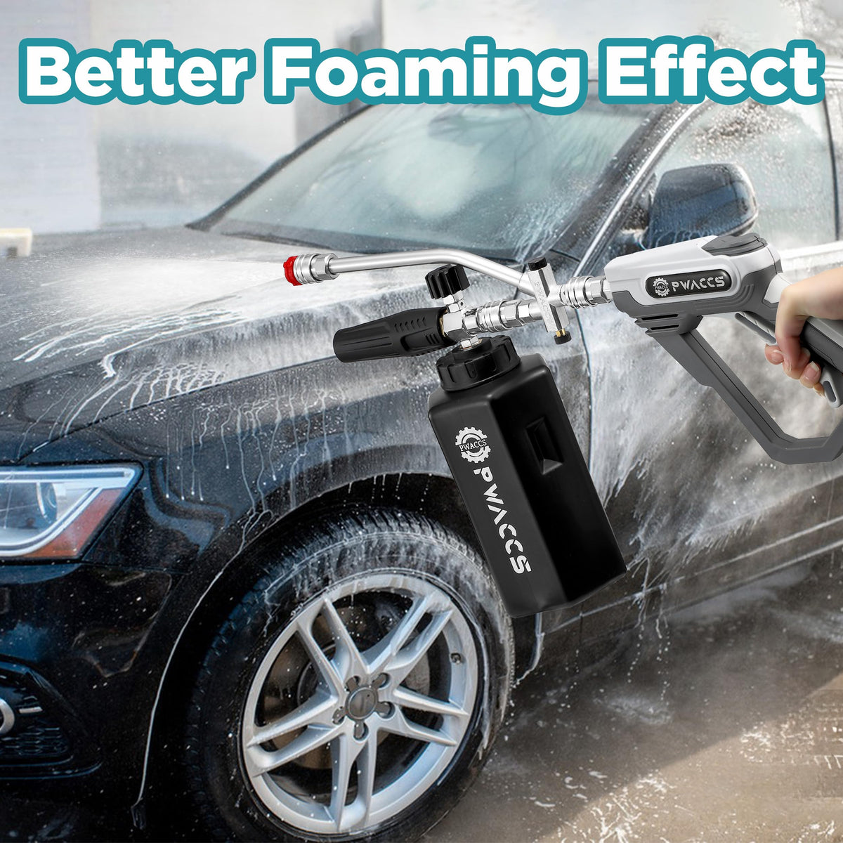 PWACCS short power washer gun delivering precise spray for tough dirt