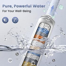 PWERAN detachable handheld shower head offers flexible washing and easy cleanup.