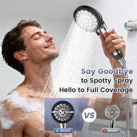 PWERAN power wash mode rinses tubs, tiles, and pets quickly.