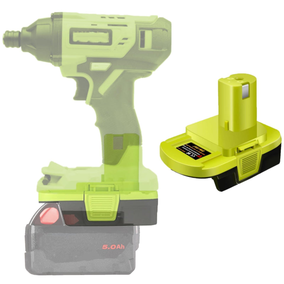PWTLXES M18 to Ryobi adapter front view for compact portability