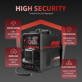 PUWU ground clamp connected to workpiece for secure welding