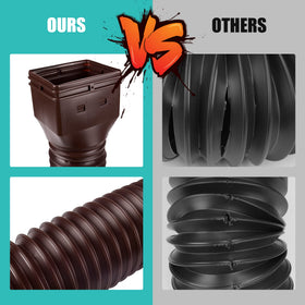 PXCAYFF downspout extender uses flexible PE hose for easy bending.