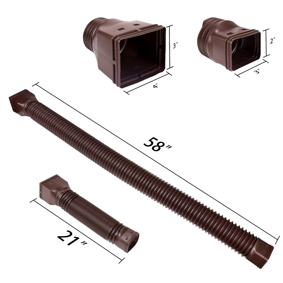 PXCAYFF downspout extension with ABS nozzle for durable connection.