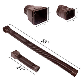 PXCAYFF downspout extension with ABS nozzle for durable connection.