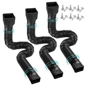 PXCAYFF downspout extensions extend from 21 to 58 inches for flexible drainage.