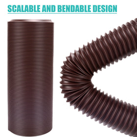 PXCAYFF brown finish blends with roofs and gutters for aesthetics.