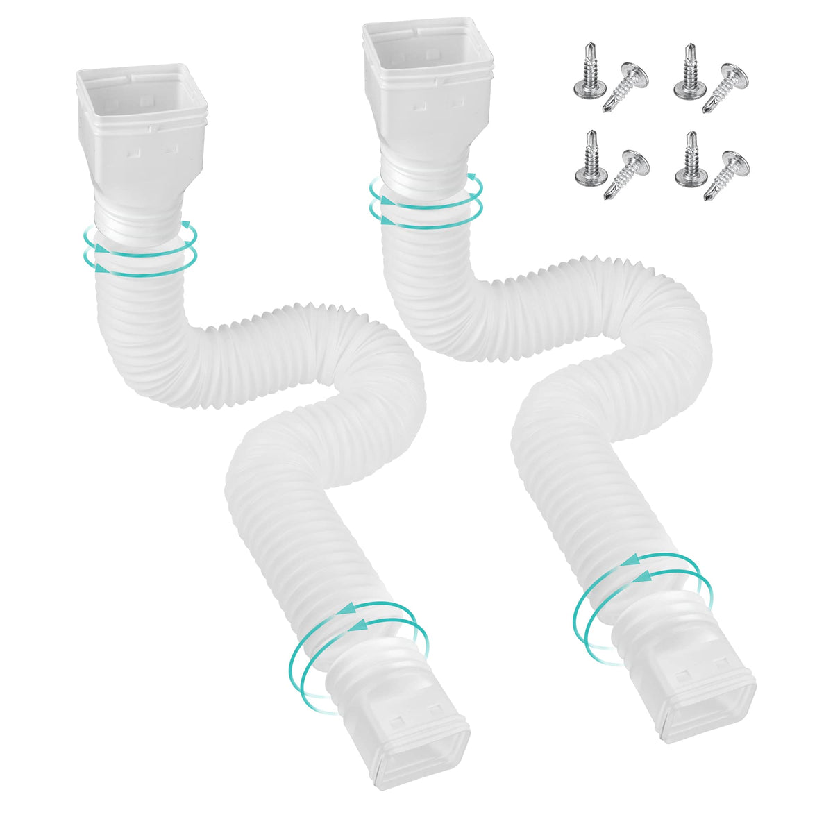 PXCAYFF downspout extensions pack ready for versatile drainage.
