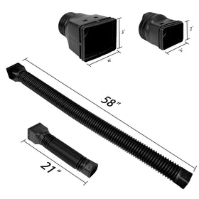 PXCAYFF rainwater diverter bends to fit uneven terrain for directing flow.