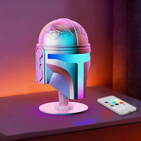 PXXGOGO Wars Helmet Night Light showing color-changing glow