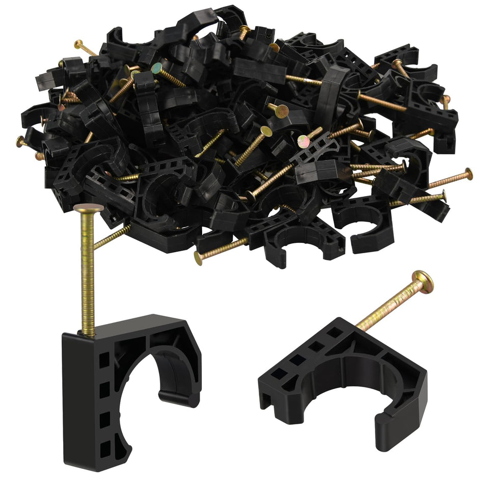 PXZBLG 100-pack 3/4 in J-hook with nails for secure pipe mounting