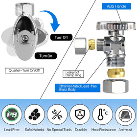 PXZBLG chrome plated brass body for durable, corrosion resistant use.