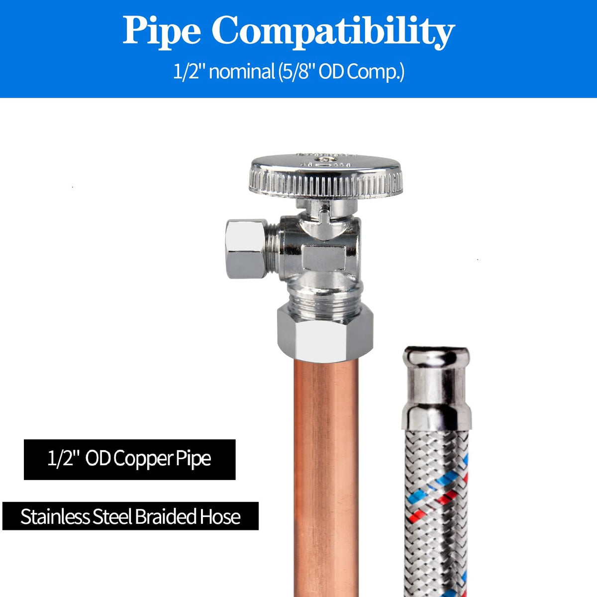 PXZBLG easy connect inlet and 3/8 OD compression outlet for fast installation.