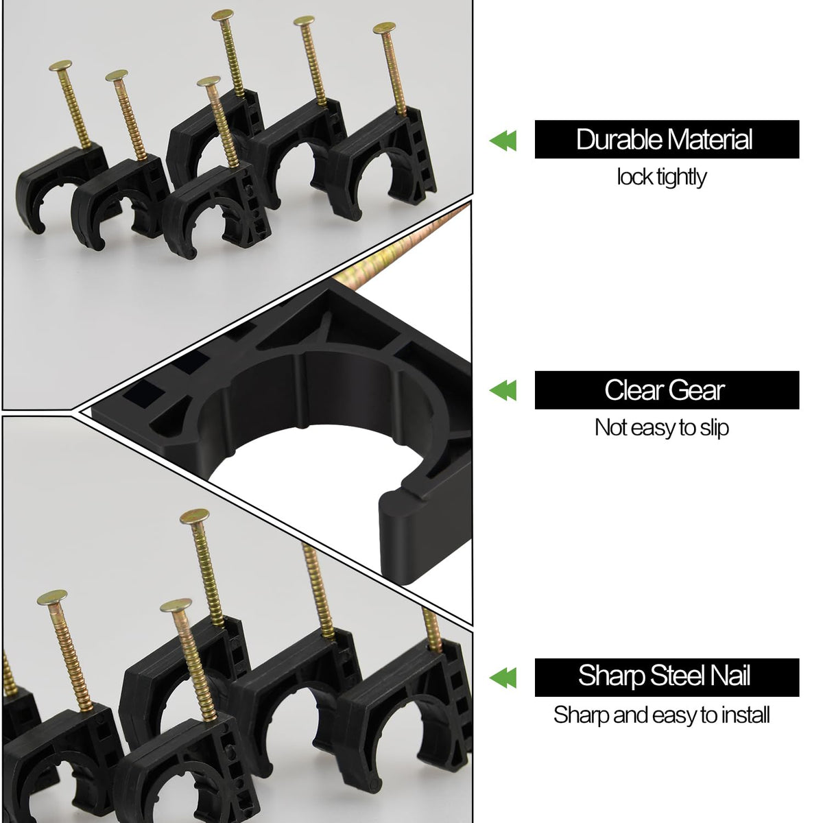 PXZBLG steel nail and clip gear ensure non-slip hold.
