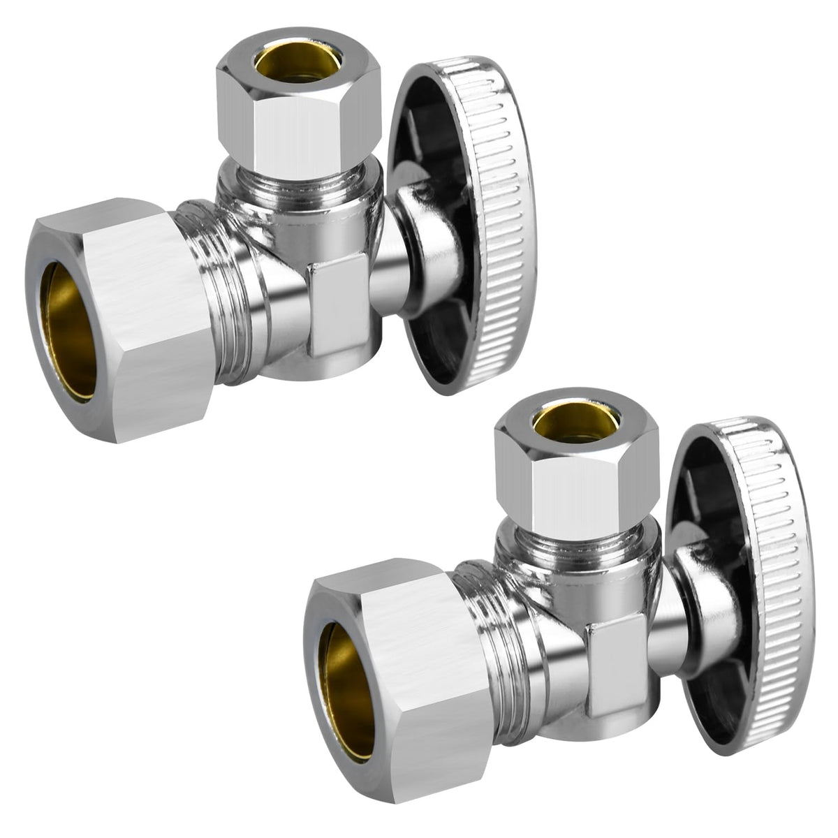 PXZBLG stop valves 2-pack for quick shutoff in tight spaces.
