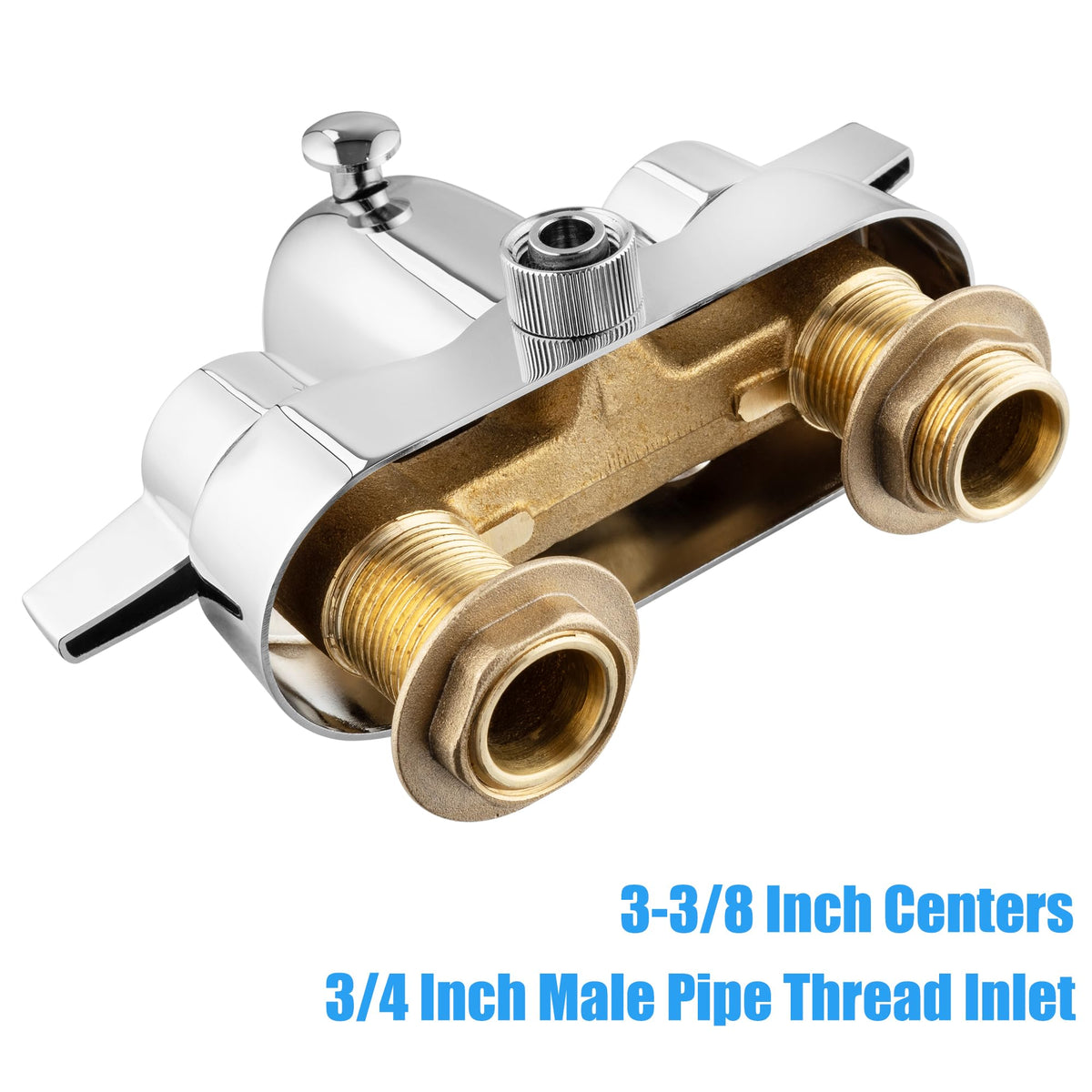 Pyhomestrim Bathcock Diverter Chrome inlet with 3/4 MIP compatibility
