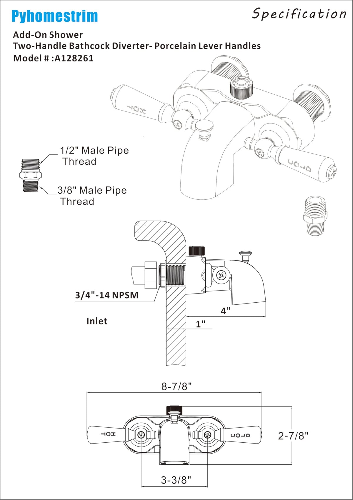 Pyhomestrim easy-installation bath faucet kit simplifies retrofitting projects