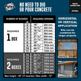 Pylex Deck Sunblind System assembly guide helps a fast, precise setup.