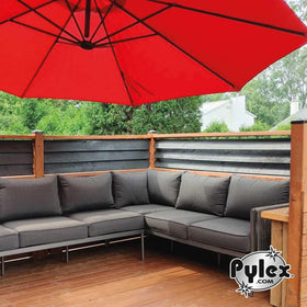 Pylex Deck Sunblind System outdoor area becomes more comfortable with controlled sun and breeze.