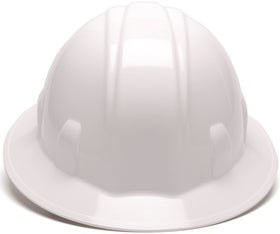 Pyramex HP24110 white hard hat with adjustable 4-point ratchet suspension
