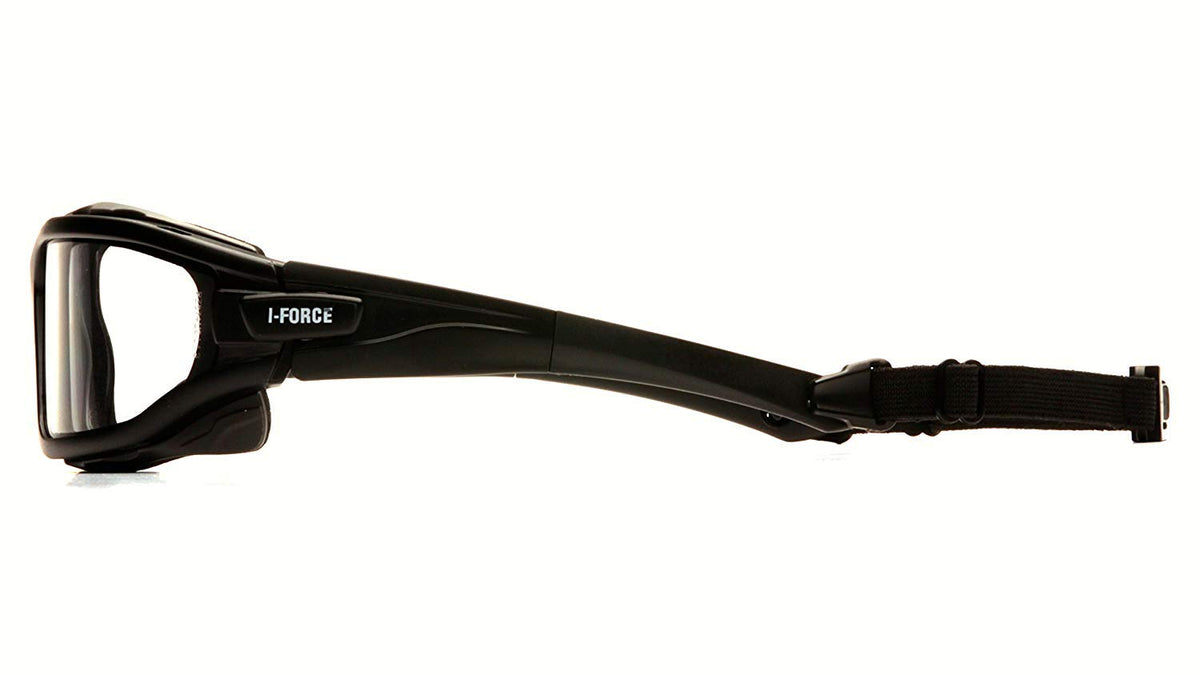 Pyramex I-Force Sporty inner anti-fog acetate lens prevents fogging.