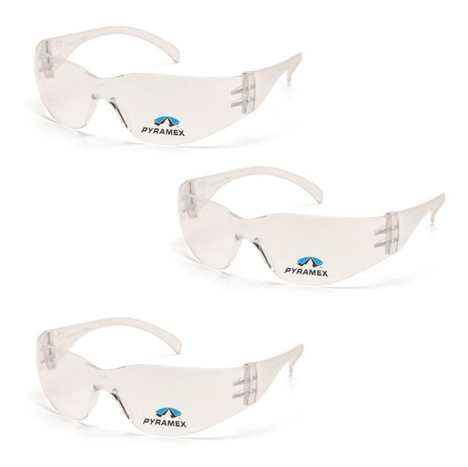 Pyramex Intruder Reader bifocals with clear frame provide indoor impact protection.