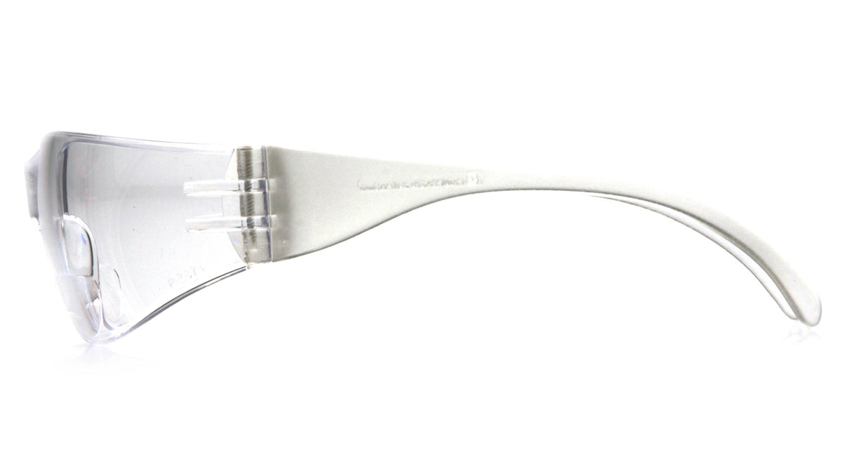 Pyramex Intruder Reader bifocals reduce glare for indoor use.