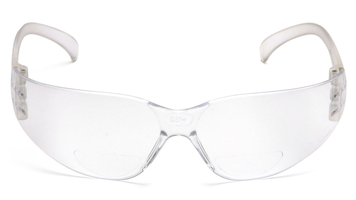 Pyramex S4110r20 safety glasses angled view showing lightweight design