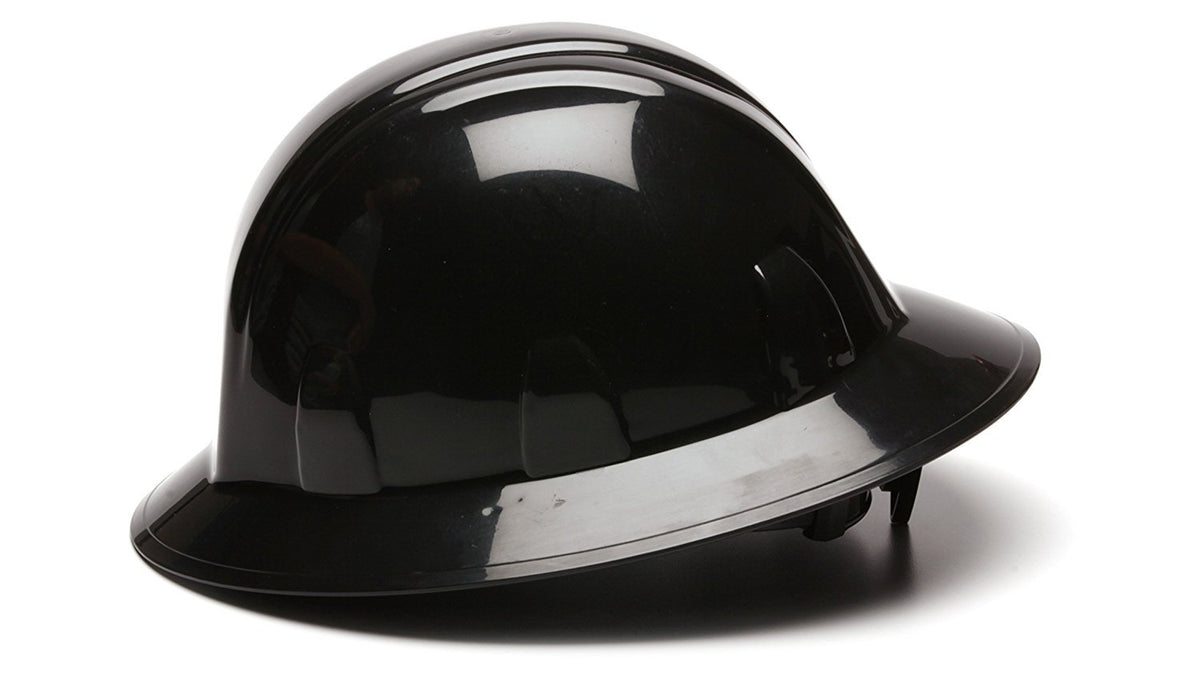 Pyramex Safety SL Series full brim hat chinstrap mount point for added security.