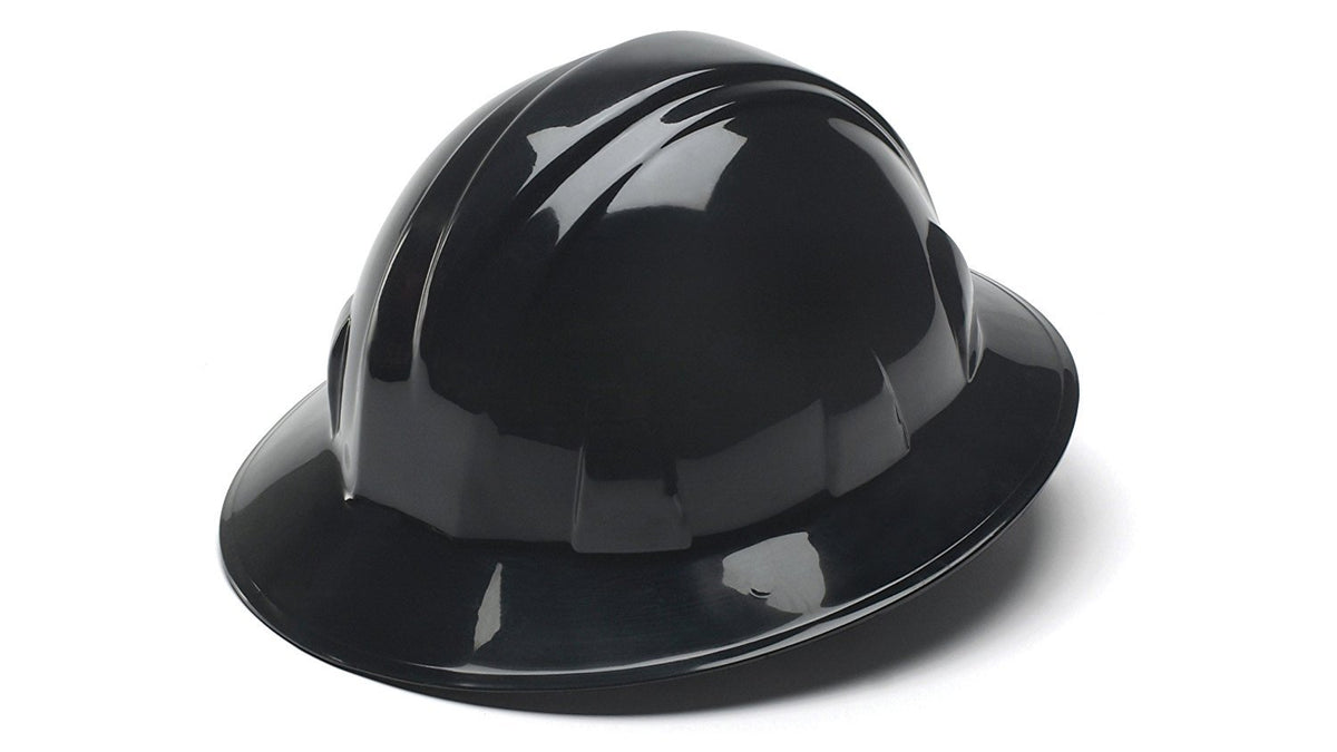 Pyramex Safety SL Series full brim hat black with sun and rain protection for outdoor work.