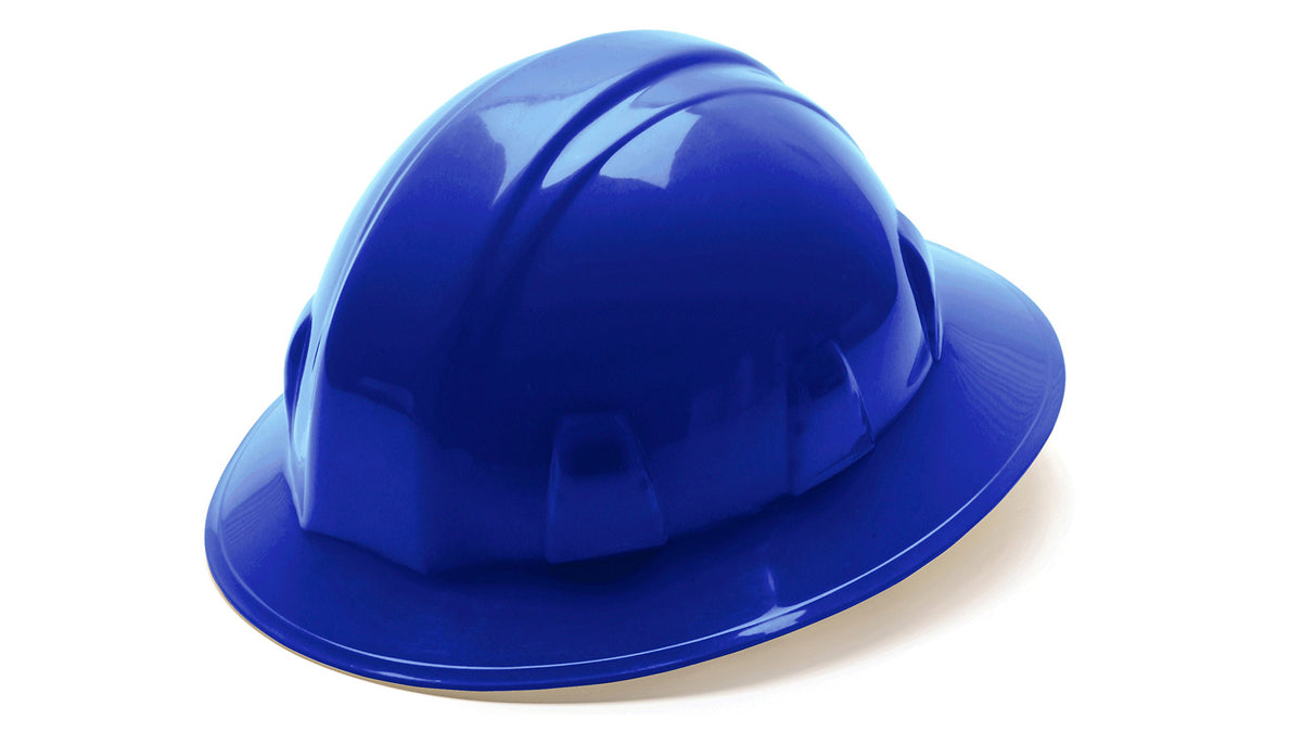 Pyramex SL Series full-brim hard hat front view for all-day protection and comfort.