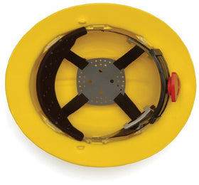 Pyramex SL Series white hard hat with ANSI Z89.1 compliant protection.