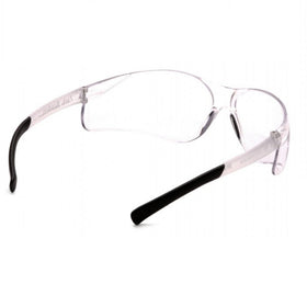 Pyramex Ztek bifocal reader safety glasses side view highlighting rubber frame and secure fit.