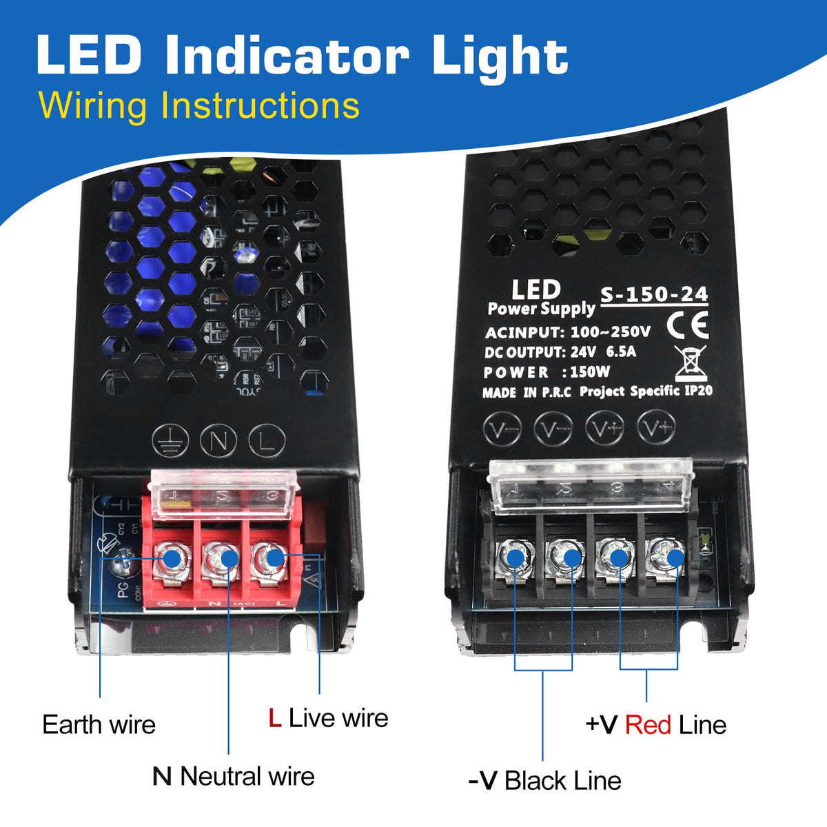 PZETCEIR versatile driver powering LED strips, cabinets, floods, CCTV setups