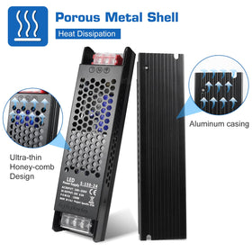 PZETCEIR 24V LED driver heat dissipation design maintains reliable operation