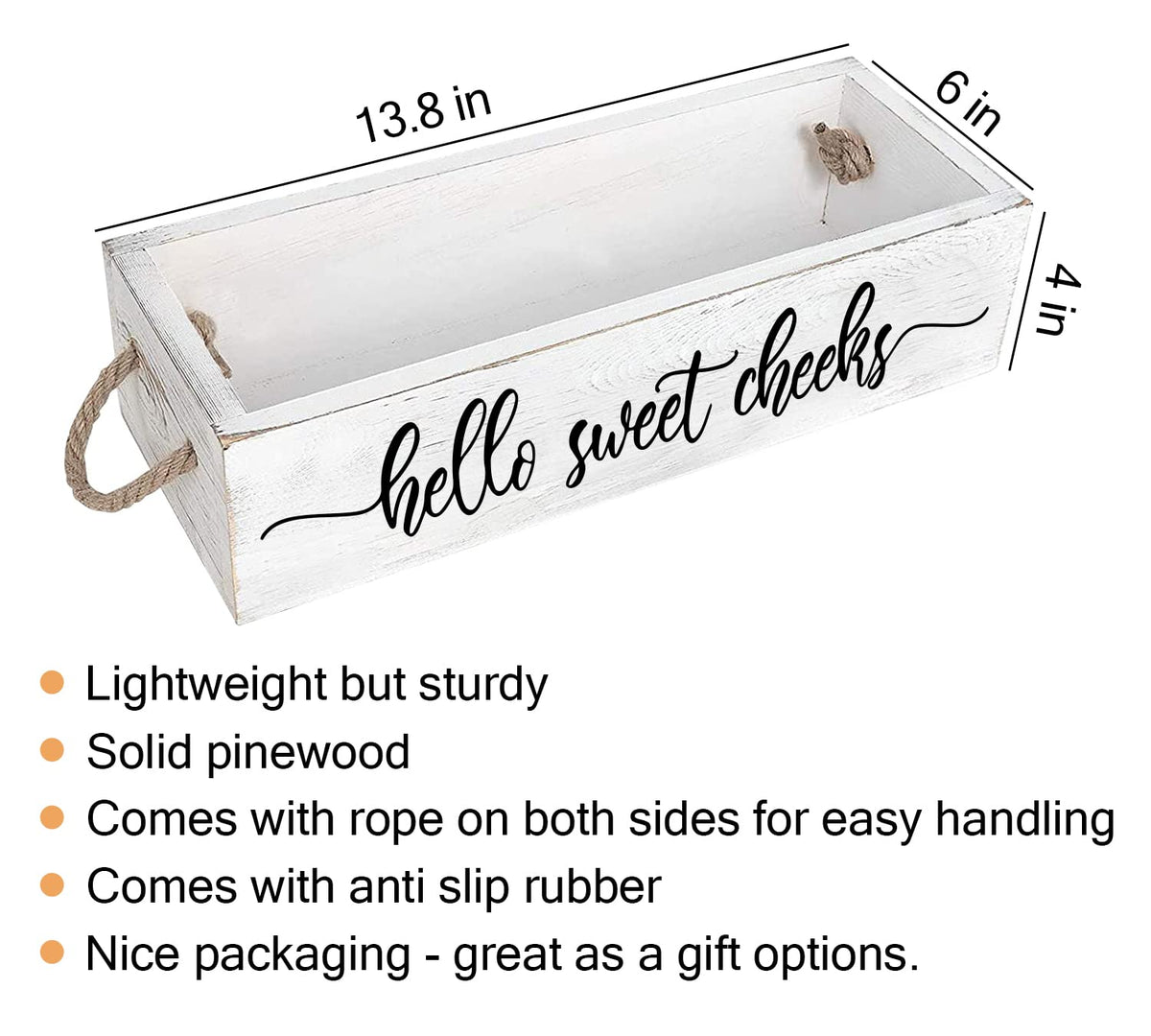 PZJIEAN Housewarming gift bathroom storage blends rustic charm.