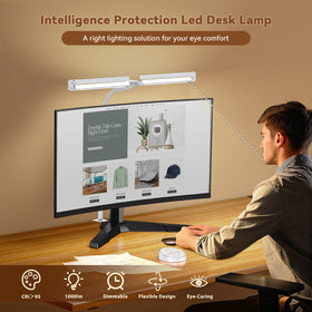 Pzloz clamp base keeps the lamp securely attached to your desk.