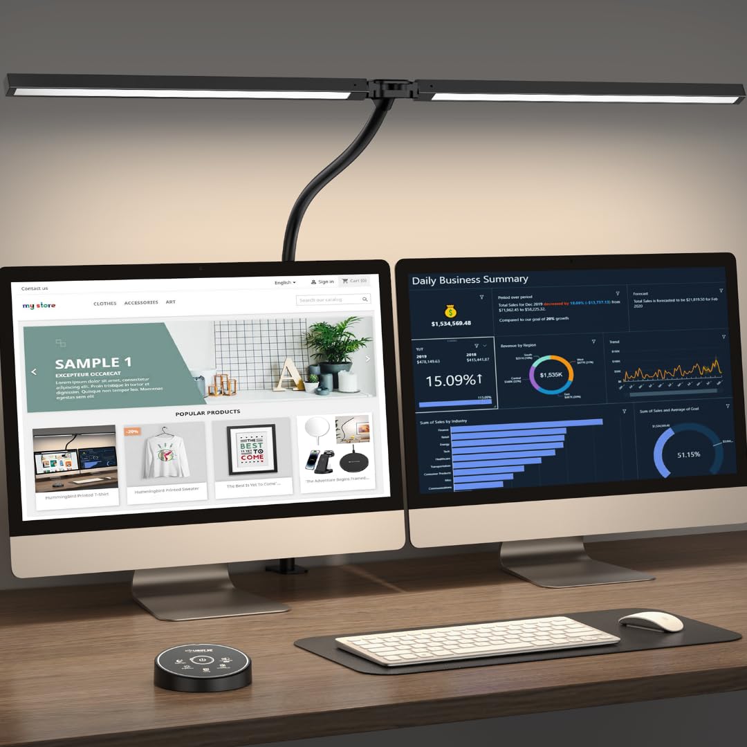 Pzloz LED desk lamp with clamp for secure mounting and precise workspace illumination.