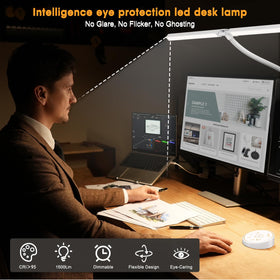 Pzloz LED desk lamp provides eye-friendly, glare-free lighting for long study sessions.