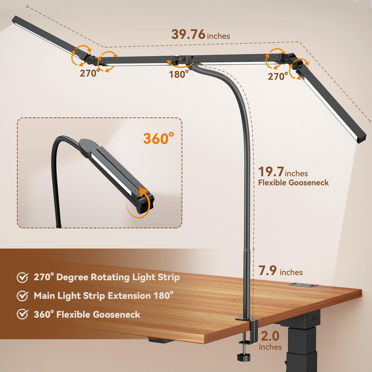 Pzloz desk lamp, ideal for study and late-night computer work.