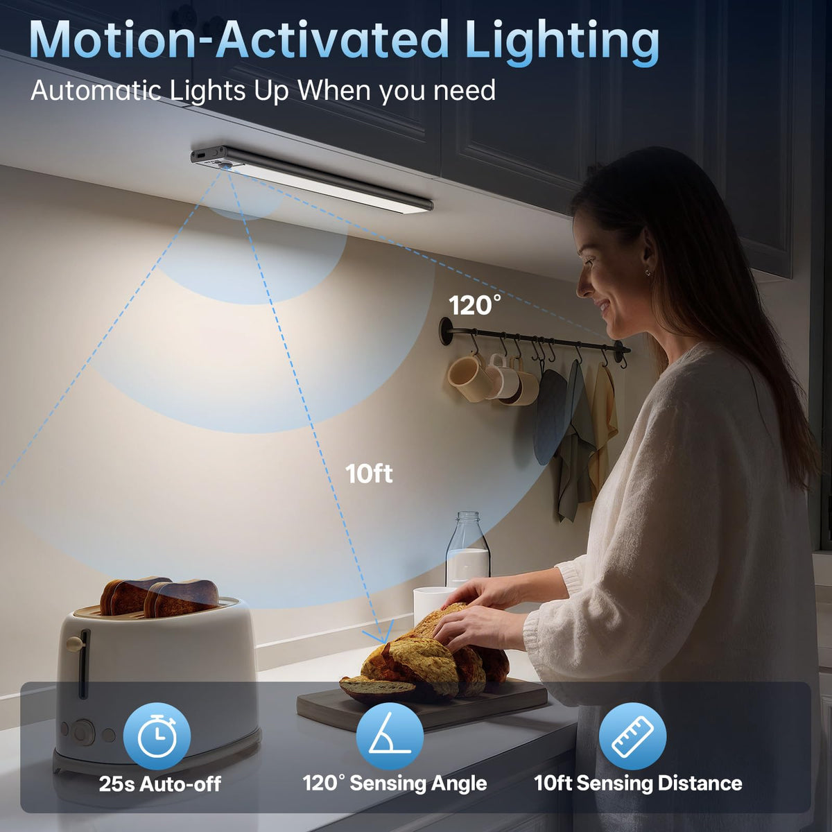 PZSUNLY dimmable LED with white, warm, natural tones for versatile spaces.
