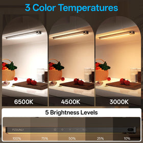 PZSUNLY three color temperatures for warm to cool task lighting.