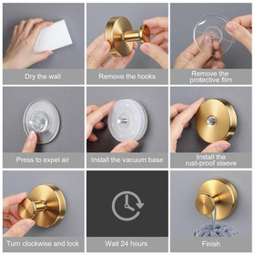 PZTO 2-pack suction cups provide versatile bathroom organization