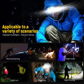 The PZZOE headlamp adjustable headband fits adults and kids.