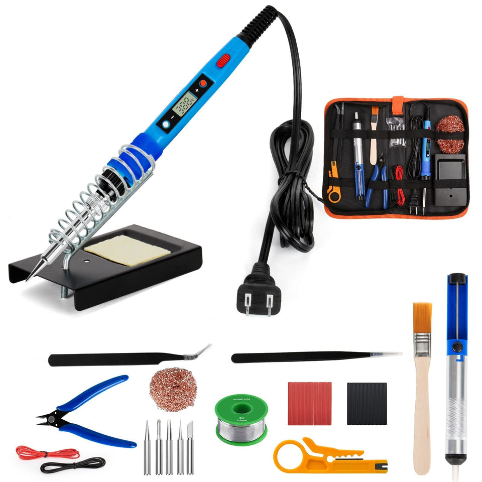 Q-MING soldering iron 80W LCD display for precise temp control.