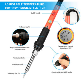 Q-MING soldering iron kit stand promoting safe use