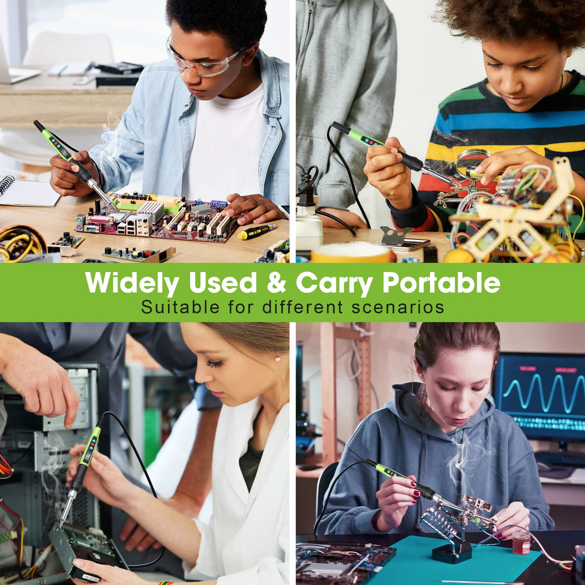 Versatile tool suitable for PCB work, DIY, and electronics repairs.